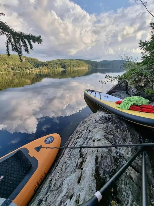 Treetop Ekne - Hytte I Skogen Med Hengebru Hotell Levanger Exteriör bild