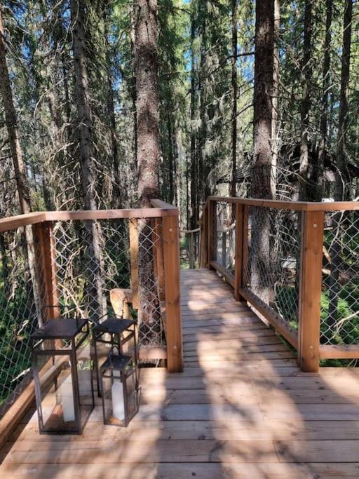 Treetop Ekne - Hytte I Skogen Med Hengebru Hotell Levanger Exteriör bild